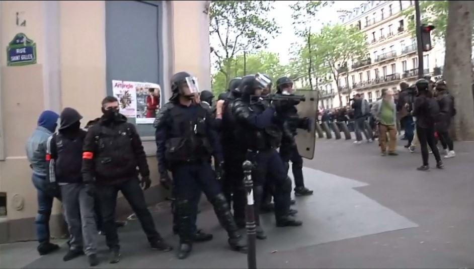  Police dressed in riot gear were seen in the city's streets