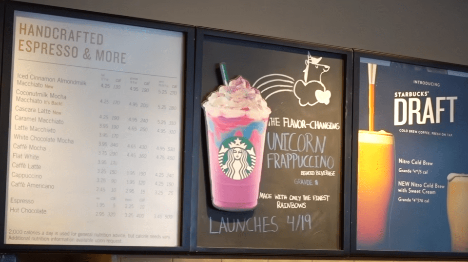  The Unicorn Frappuccino launched yesterday in America