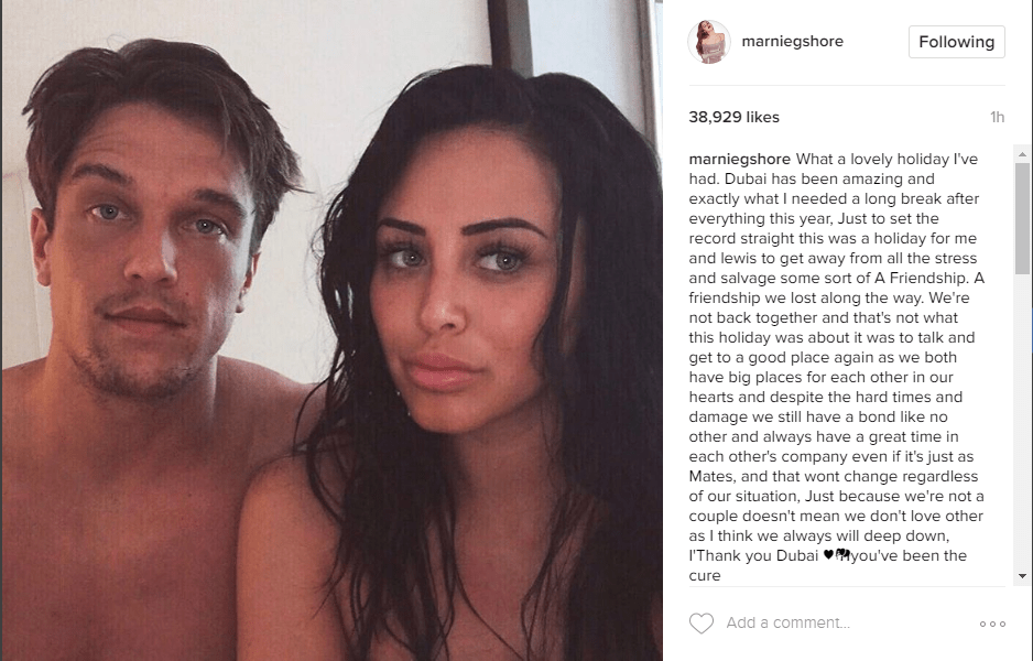 Marnie Simpson and Lewis Bloor appeared to be NAKED in this photo - but they are 'just friends' 