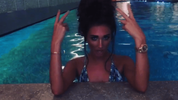  Megan McKenna gave a rude hand gesture as she waved the watch about