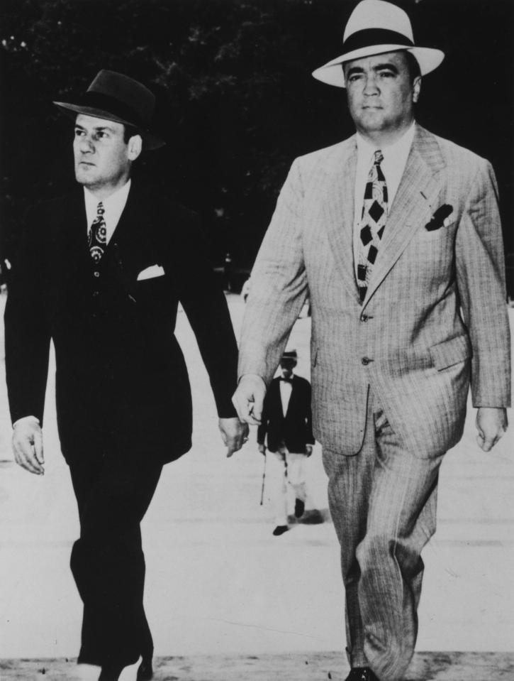  Clyde Dolan, left, and J Edgar Hoover, Director of the FBI