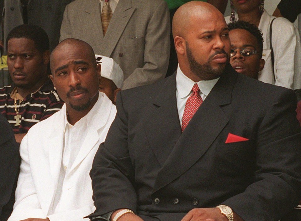 Rapper Tupac Shakur, left, and Death Row Records Chairman Marion "Suge" Knight