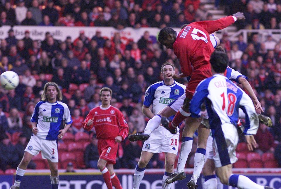  The defender climbs highest to score a rare goal for Middlesbrough