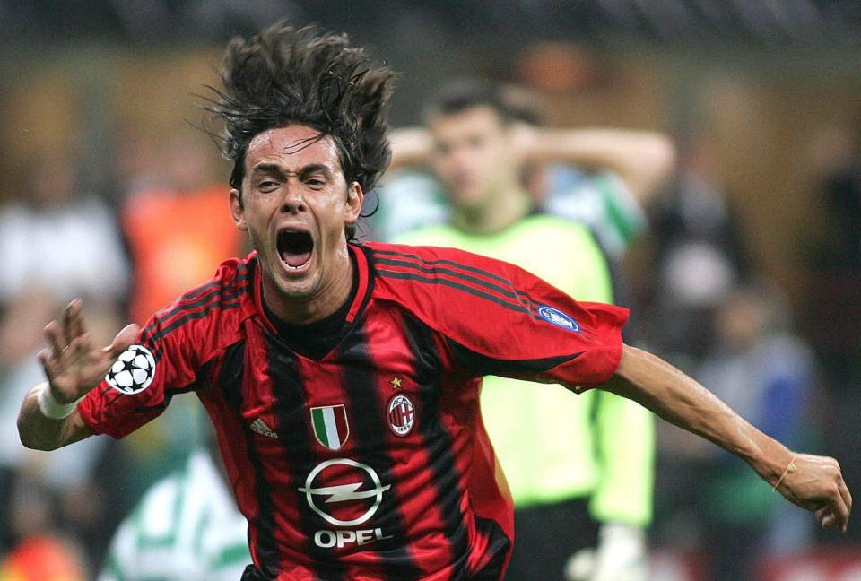  Filippo Inzaghi was a sensational striker Milan have struggled to replace