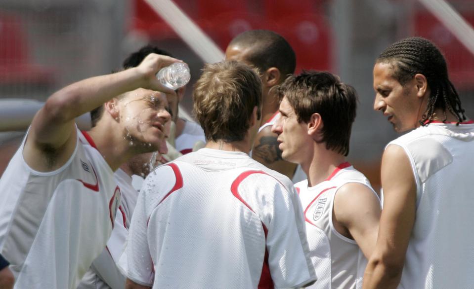  Gary Neville played alongside Terry in the Three Lions defence