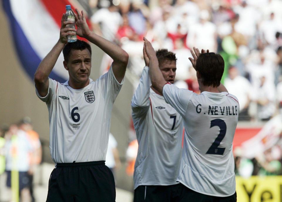  Neville and Terry formed a fine back line with Rio Ferdinand and Ashley Cole