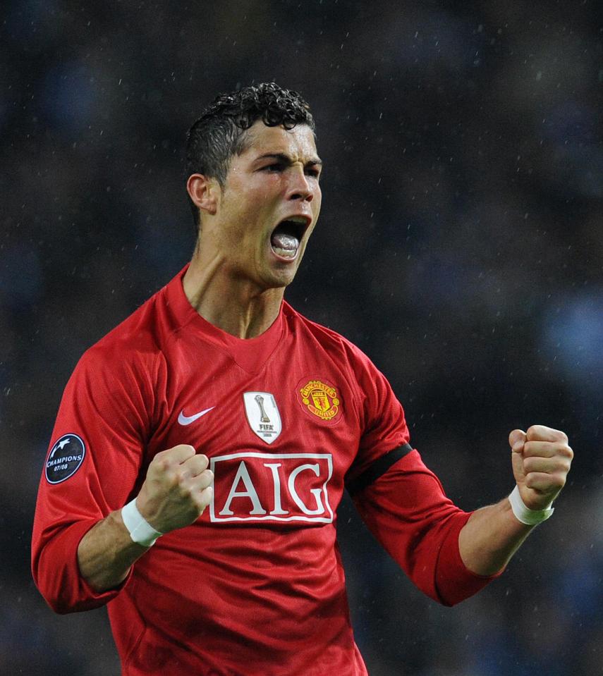 Cristiano Ronaldo scored his first European goal for Man United in 2005