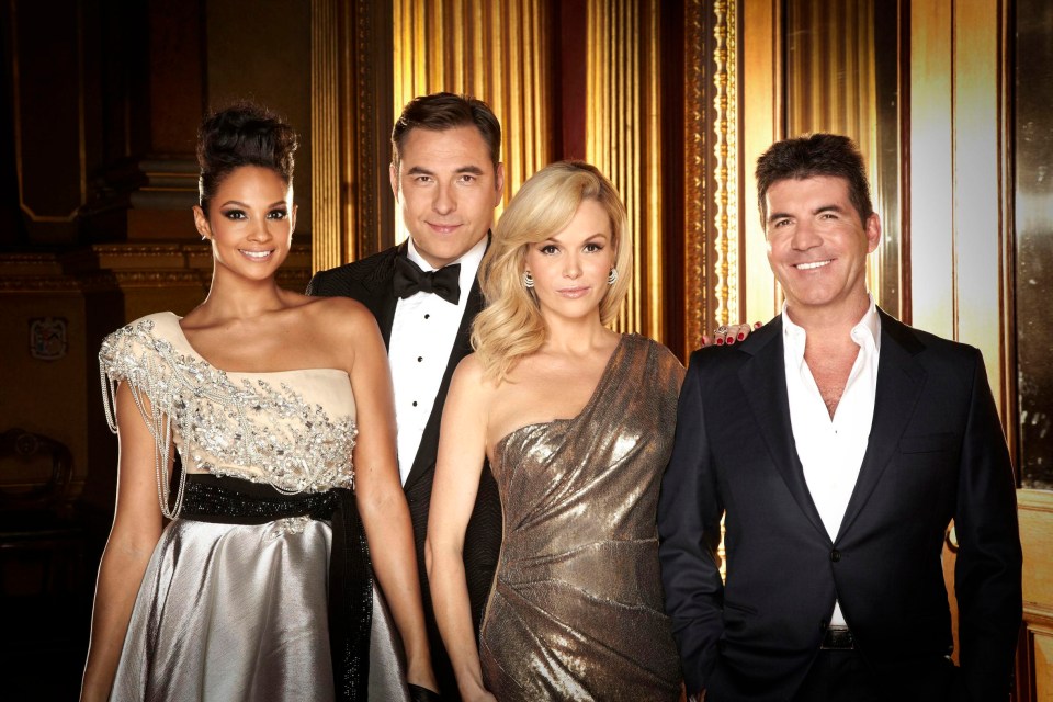 Fab four . . . Alesha with fellow judges David Walliams, Amanda Holden and Simon Cowell 