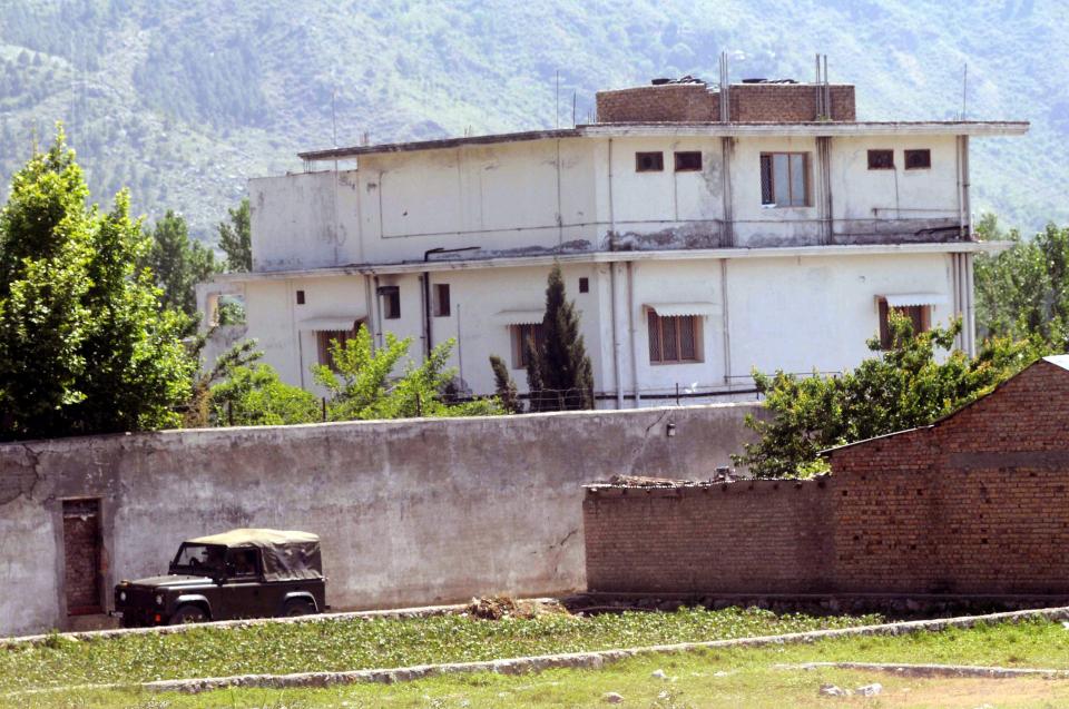  The compound where bin Laden, the leader of terrorist network Al-Qaeda was killed by US military forces