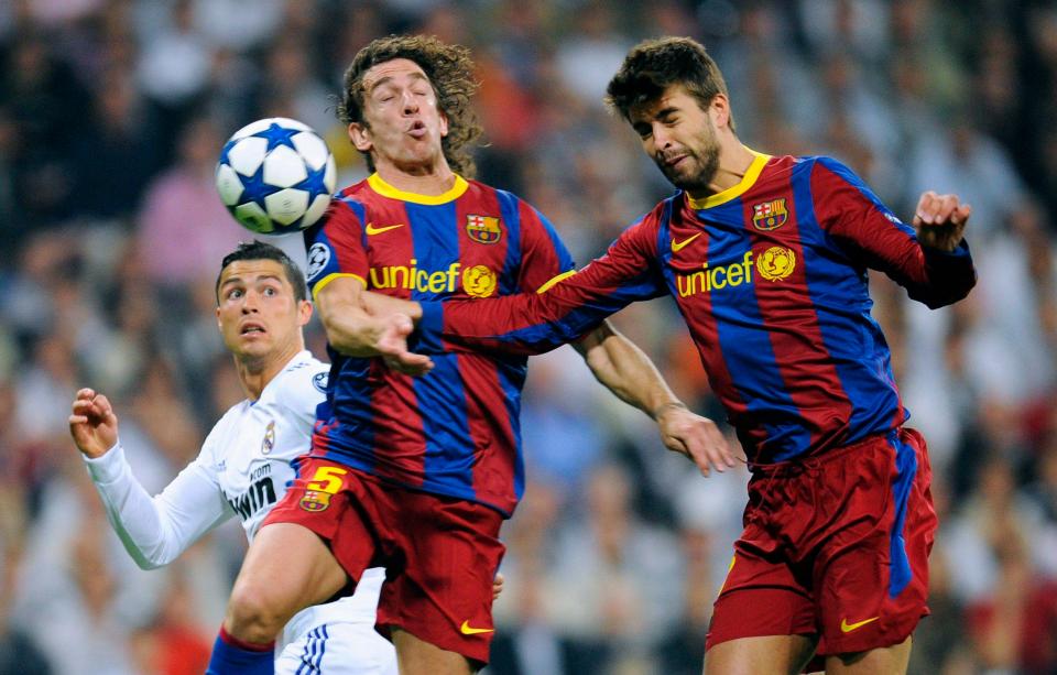 Javier Mascherano replaced Carles Puyol alongside Gerard Pique