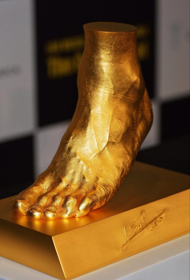 A golden cast of Lionel Messi's foot raised £4million for Japan tsunami