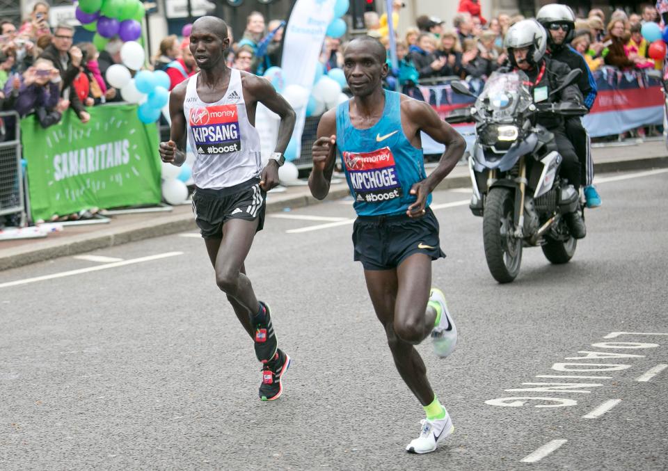  Eluid Kipchoge going for his third London Marathon win in a row