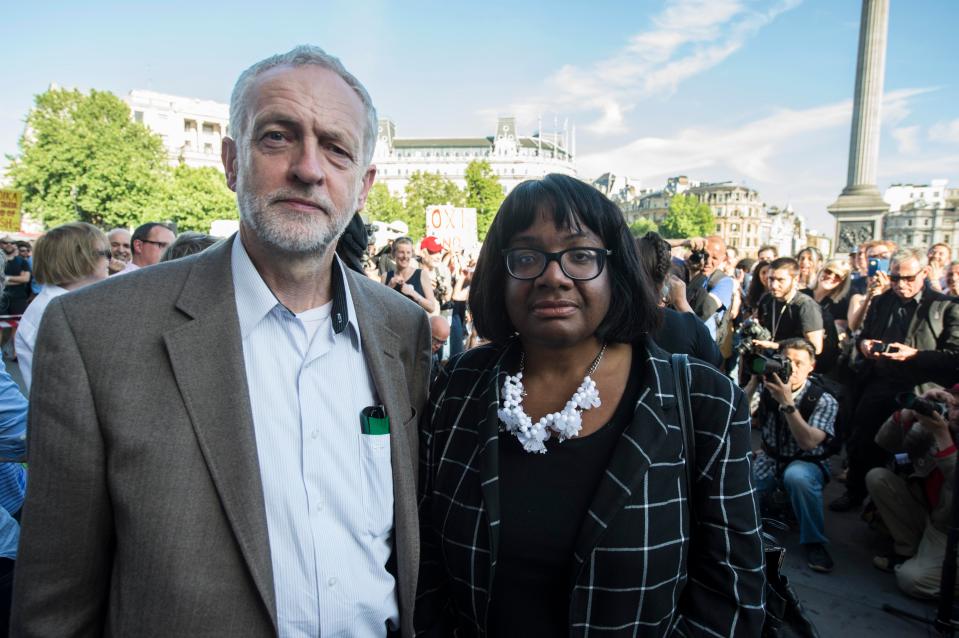  Diane Abbott also featured in the 1987 poster alongside Corbyn