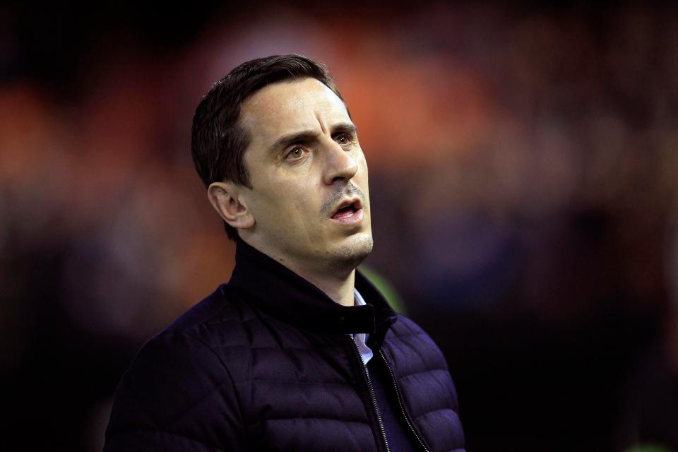  Furious Neville is believed to have finally boarded the train back to Manchester 20 minutes later