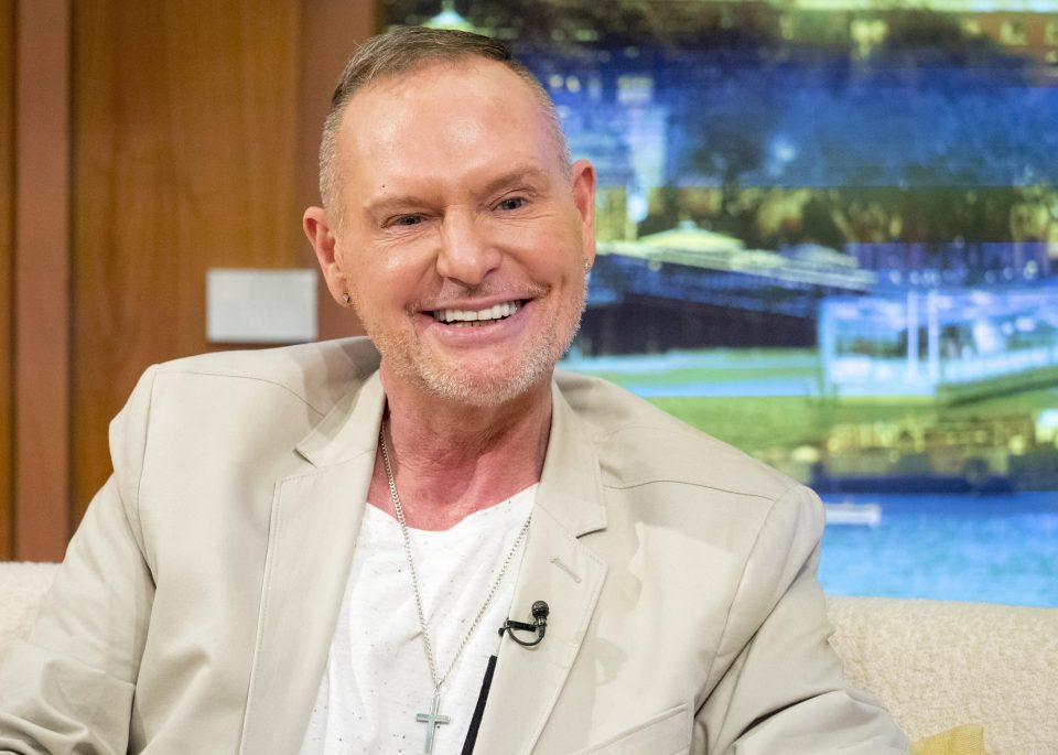  Happier times... Gazza on television last year