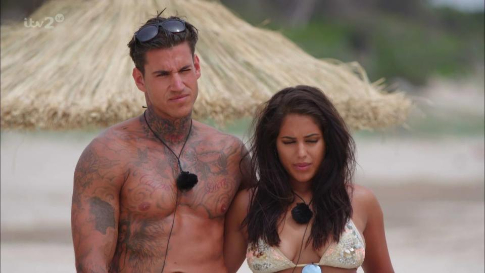  Malin enjoyed a romance with Terry on Love Island