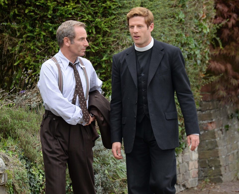  James played Reverend Sidney Chambers alongside Robson Green in Grantchester