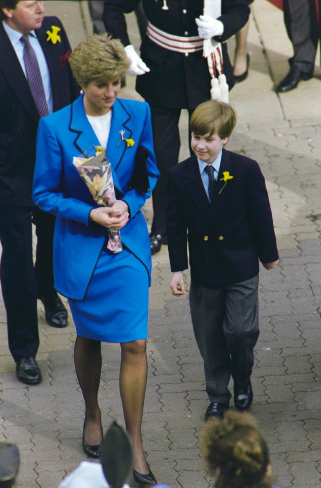 Princess Diana with Prince William in Cardiff, 1991