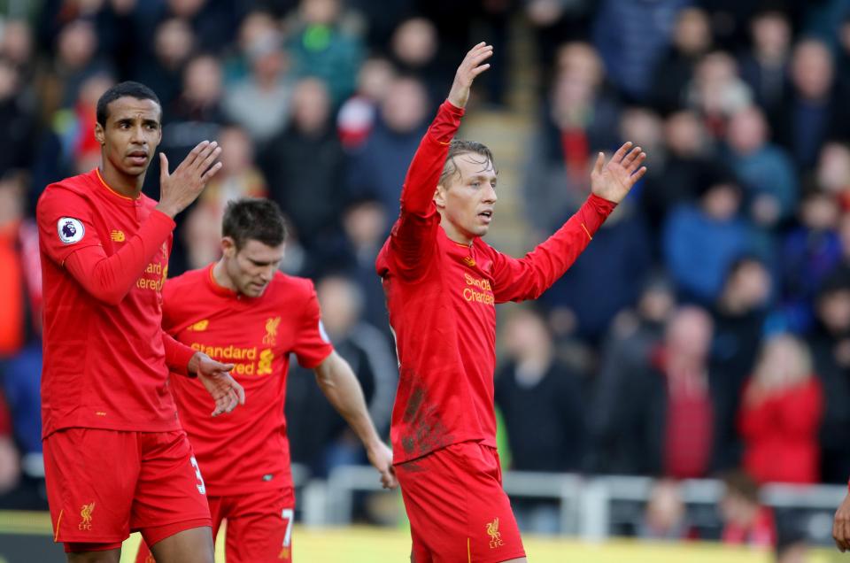  Lucas Leiva and Joel Matip both look set to miss the game against Crystal Palace