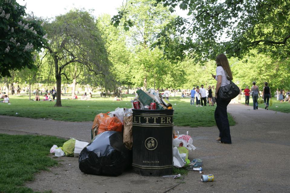  Despite knowing the importance of recycling, some people continue to drop litter on the streets and in parks