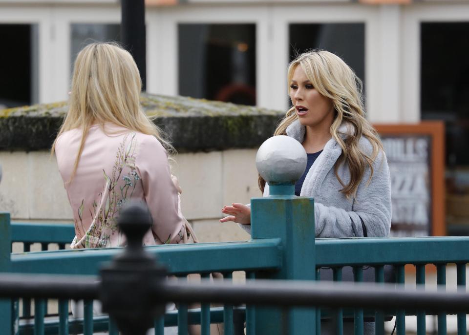  Kate talking to Towie cast member Amber Turner