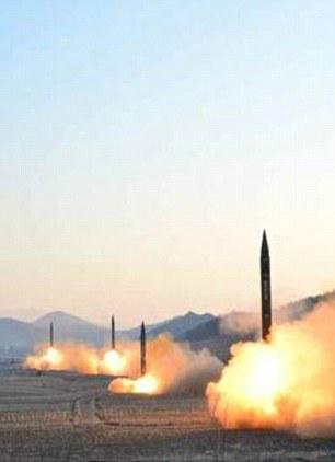  North Korea last month launched four missiles towards Japan