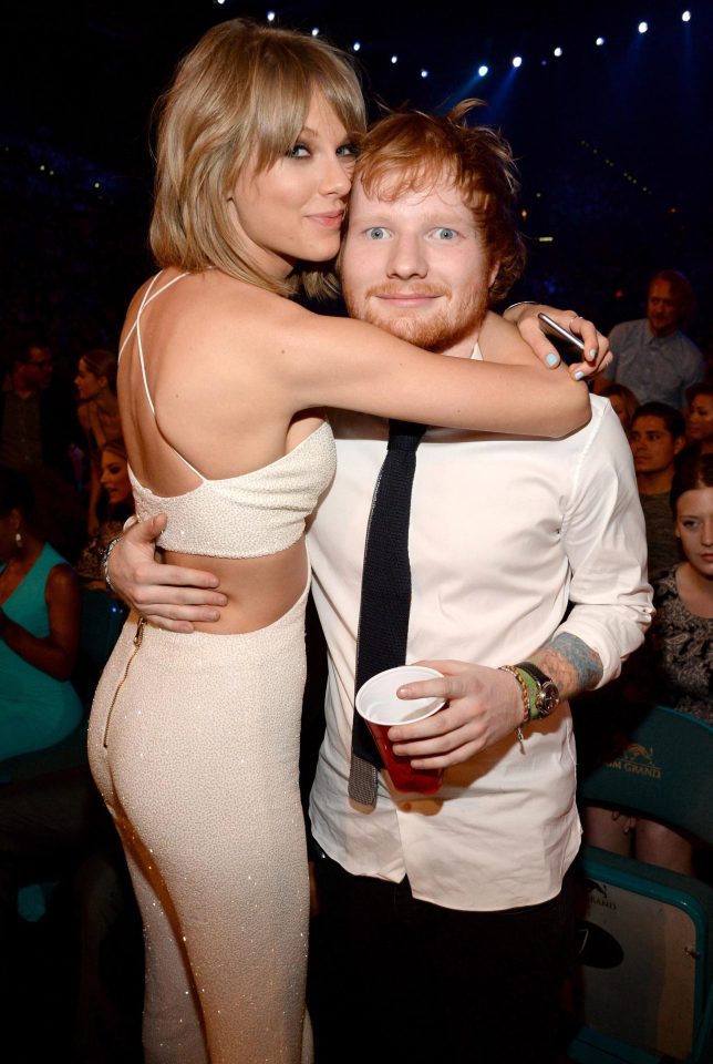  Ed, pictured here with his best pal Taylor Swift