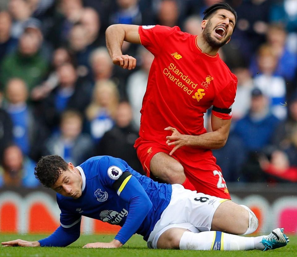  Crunch time...Barkley makes his presence against Liverpool's Emre Can