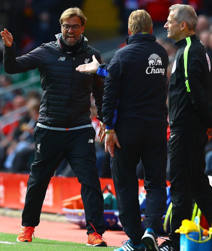  Jurgen Klopp has a blast at the Everton bench