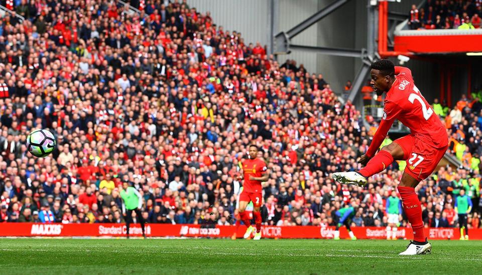  Divock Origi wraps up the with Liverpool's third