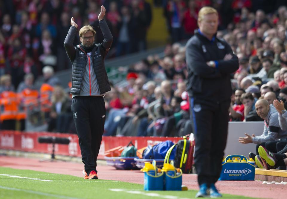  Jurgen Klopp's Liverpool ran out 3-1 winners over Everton at Anfield