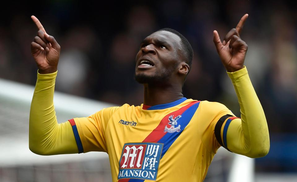  Benteke celebrates his wonderful goal as Palace win again at Stamford Bridge