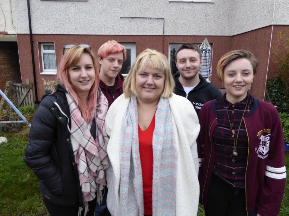  Single mum Angela and her kids live in a three-bed local authority house with one bathroom