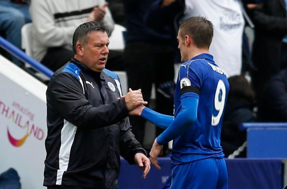  Jamie Vardy scored as the Foxes beat Stoke 2-0