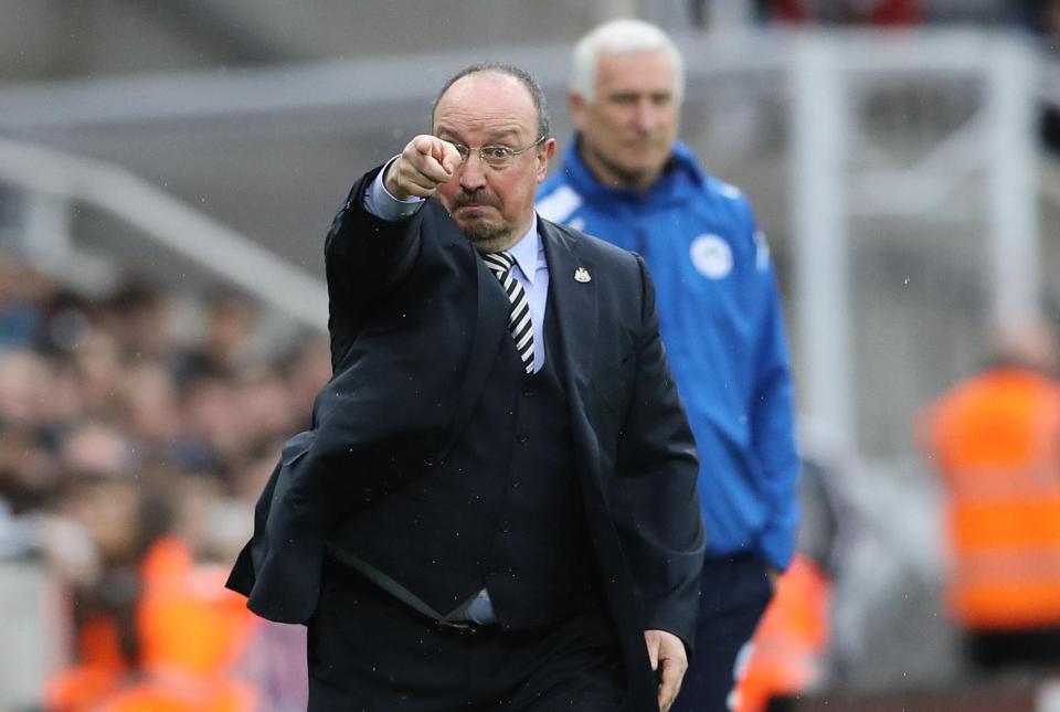  Rafa Benitez currently has Newcastle top of the table and just a point ahead of Brighton