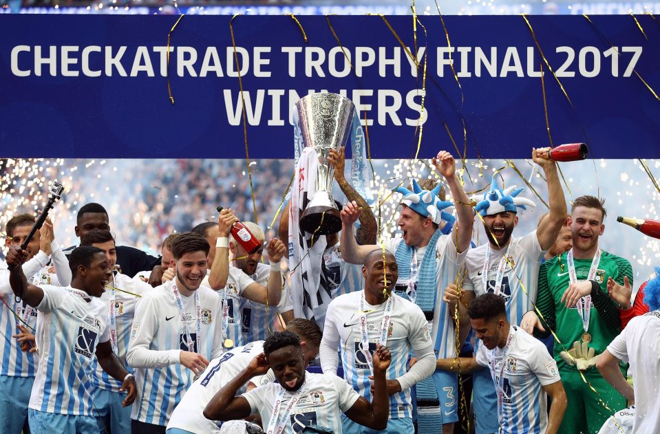  Coventry City are the current Checkatrade Trophy champions after beating Oxford City 2-1