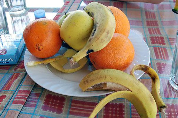 It was the thought that counted when the waiter brought over this “fruit salad”