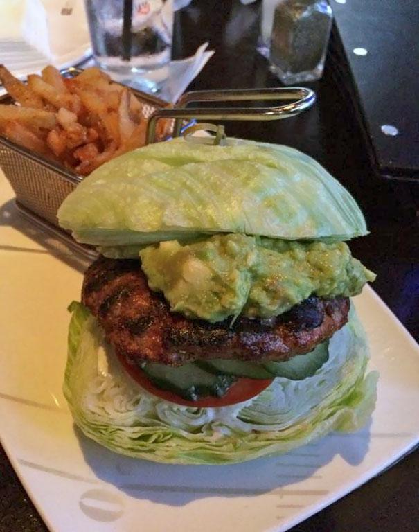 When one diner asked for a lettuce burger, he was delivered this barmy creation