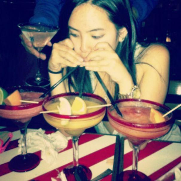 This punter asked for a strawberry, pomegranate and mango margarita… but she ended up with three different cocktails