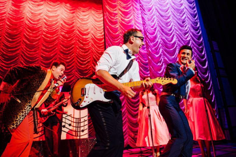 Jordan Cunningham, right, wrote a damning review about the Britannia Hotel on New Street while staying there as part of the cast of Buddy - The Buddy Holly Musical in which he plays Ritchie Valens