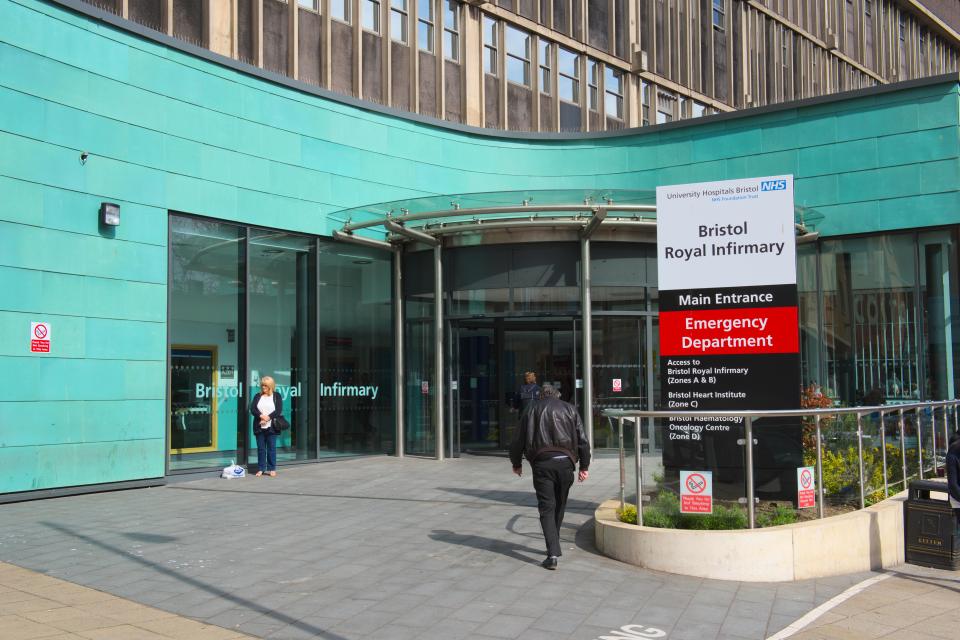  The hospital worker, who works at Bristol Royal Infirmary, pictured, claims they are struggling to get one shift a week