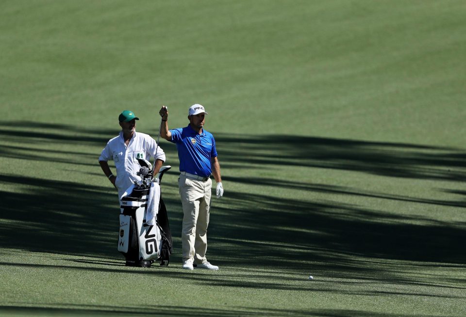  The caddie is now working with Lee Westwood at Augusta