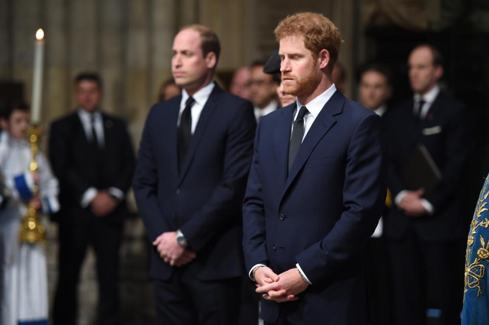  The Princes led mourners in paying tribute to the victims of the Westminster terror attack