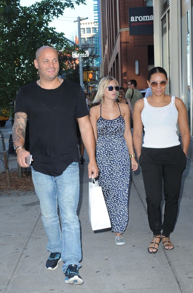 Stephen Belafonte, Lorraine Giles and Mel B out in New York in 2015