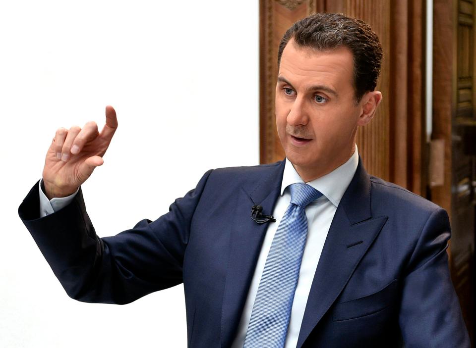  Assad is facing international condemnation for the Syrian military's alleged use of chemical weapons in an airstrike in a rebel held area in Idlib province on April 4