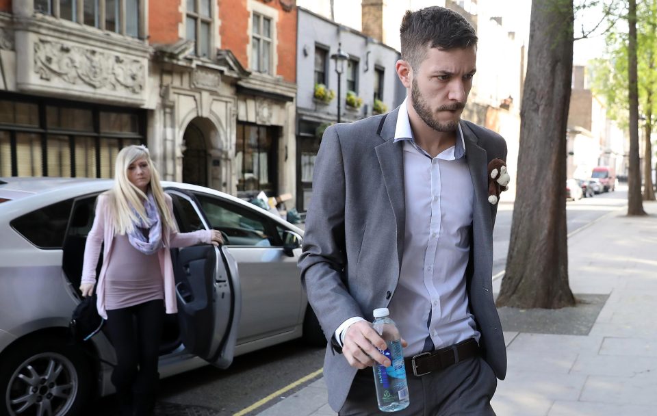  Charlie Gard's parents arriving at the High Court for the hearing on Friday