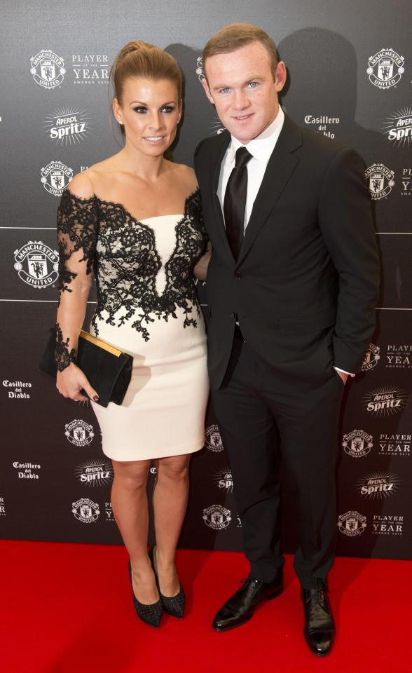  Couple in love . . . Wayne Rooney pictured with Coleen for Manchester United do