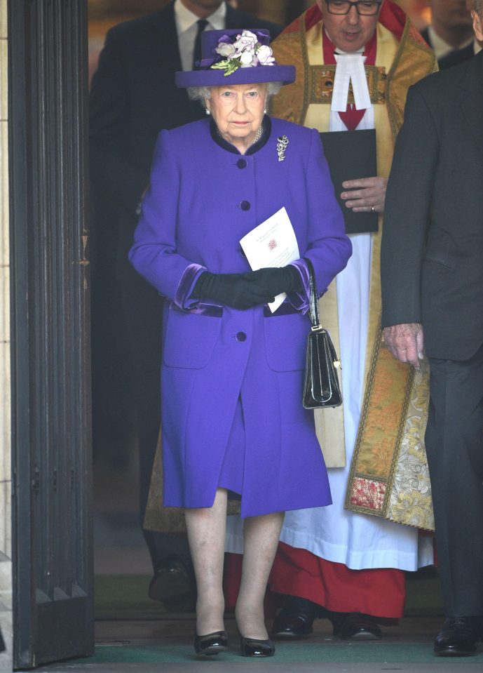  The Queen leaving a service at Westminster Abbey last week wearing her trusty Anello and Davide shoes