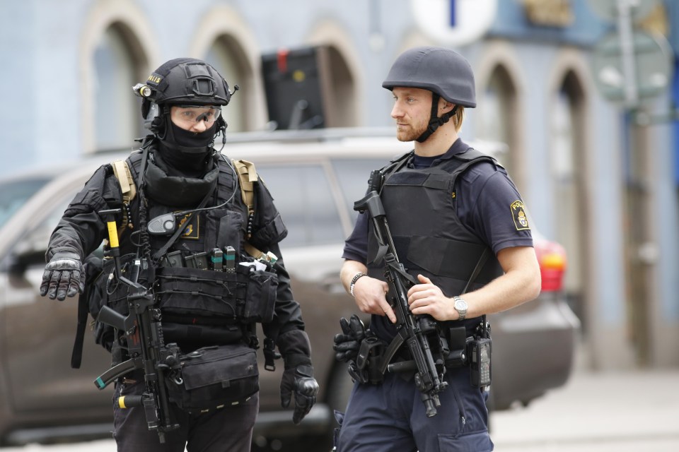 Armed police are on the scene in Stockholm where the city centre remains on lockdown