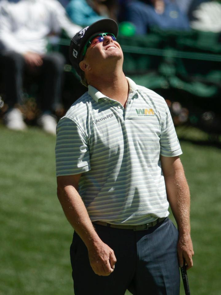  First round leader Charley Hoffman stumbled back to the pack on day two